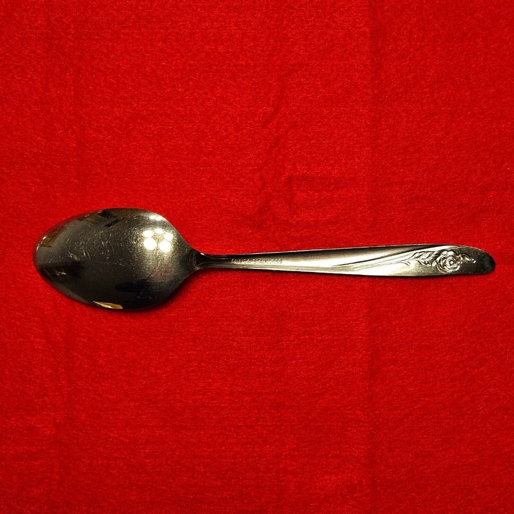 Oneida ROSEANNE Rose Petal Stainless Flatware Tablespoons Floral 7 1/4” Lot of 6 - Picture 8 of 10